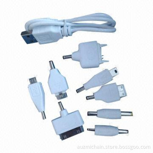 5-in-1 universal USB charger cable, micro USB+Mini USB + lighting 8 pin + iPhone 4s